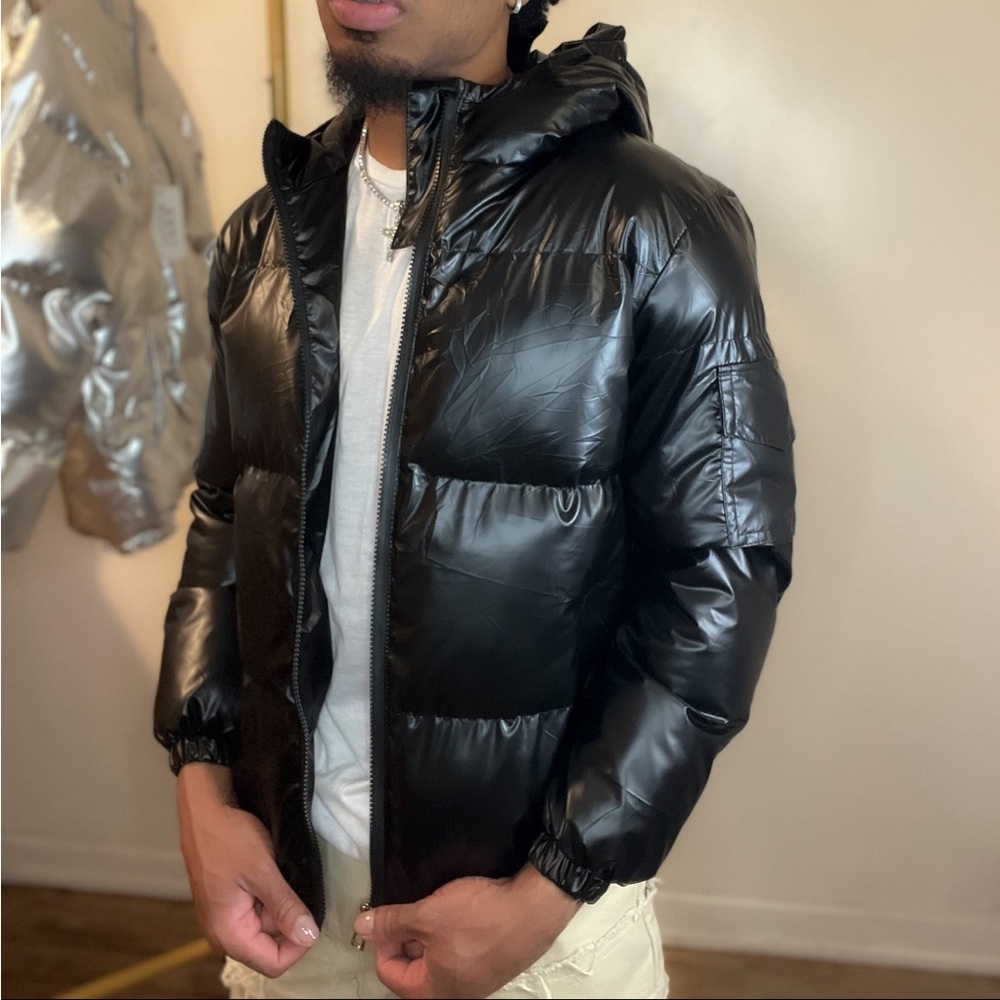Black puffer jacket